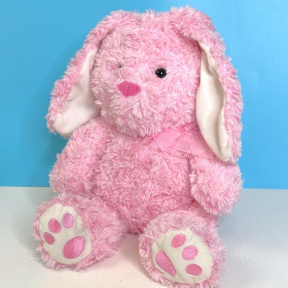 Vintage Hugfun Pink Fuzzy Bunny Rabbit Lovey Cuddly 15" Plush Stuffed Animal Toy - Picture 3 of 3